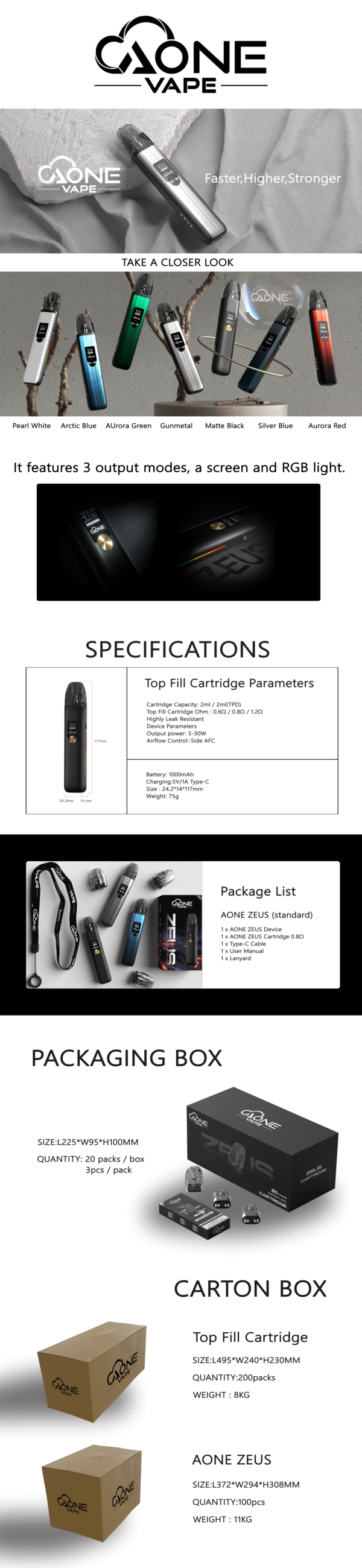 AONE VAPE ZEUS 宙斯 主機