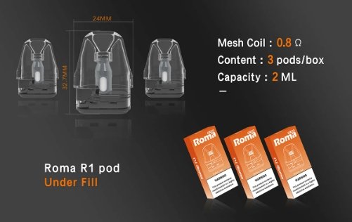 Roma 羅馬空煙彈 2ml 3入 側注油(新)